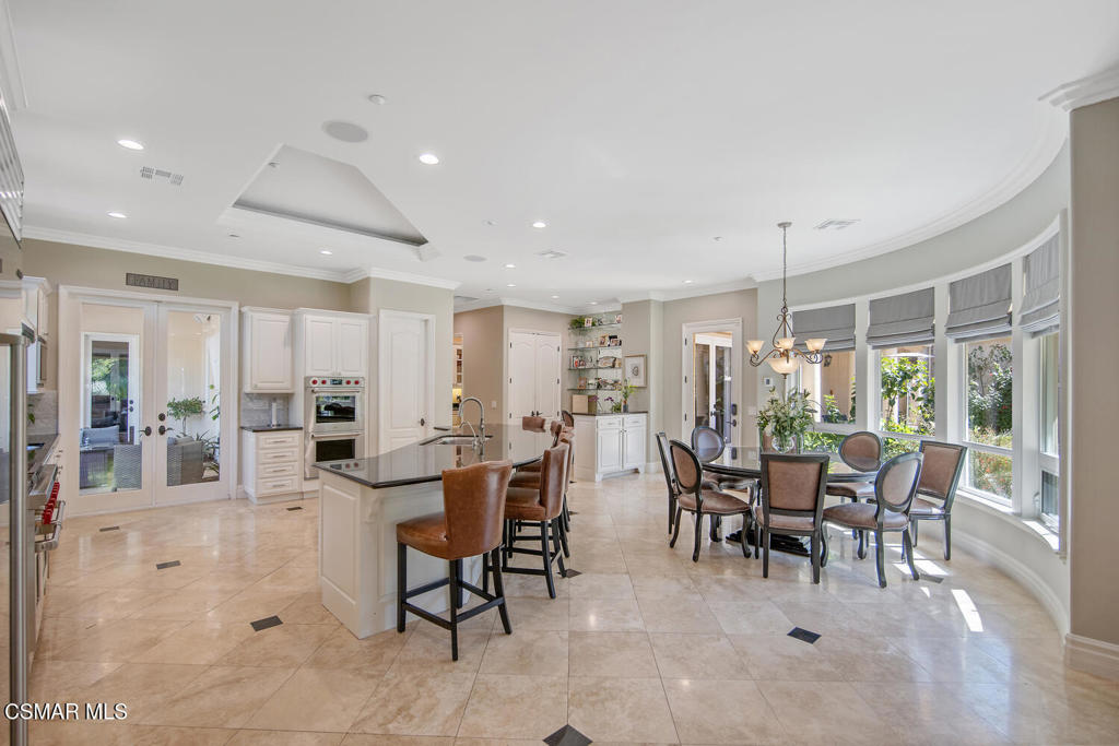 421 Whitegate Road Newbury Park, CA 91320 - Photo 21 of 76 a view of a dining room with furniture window and outside view