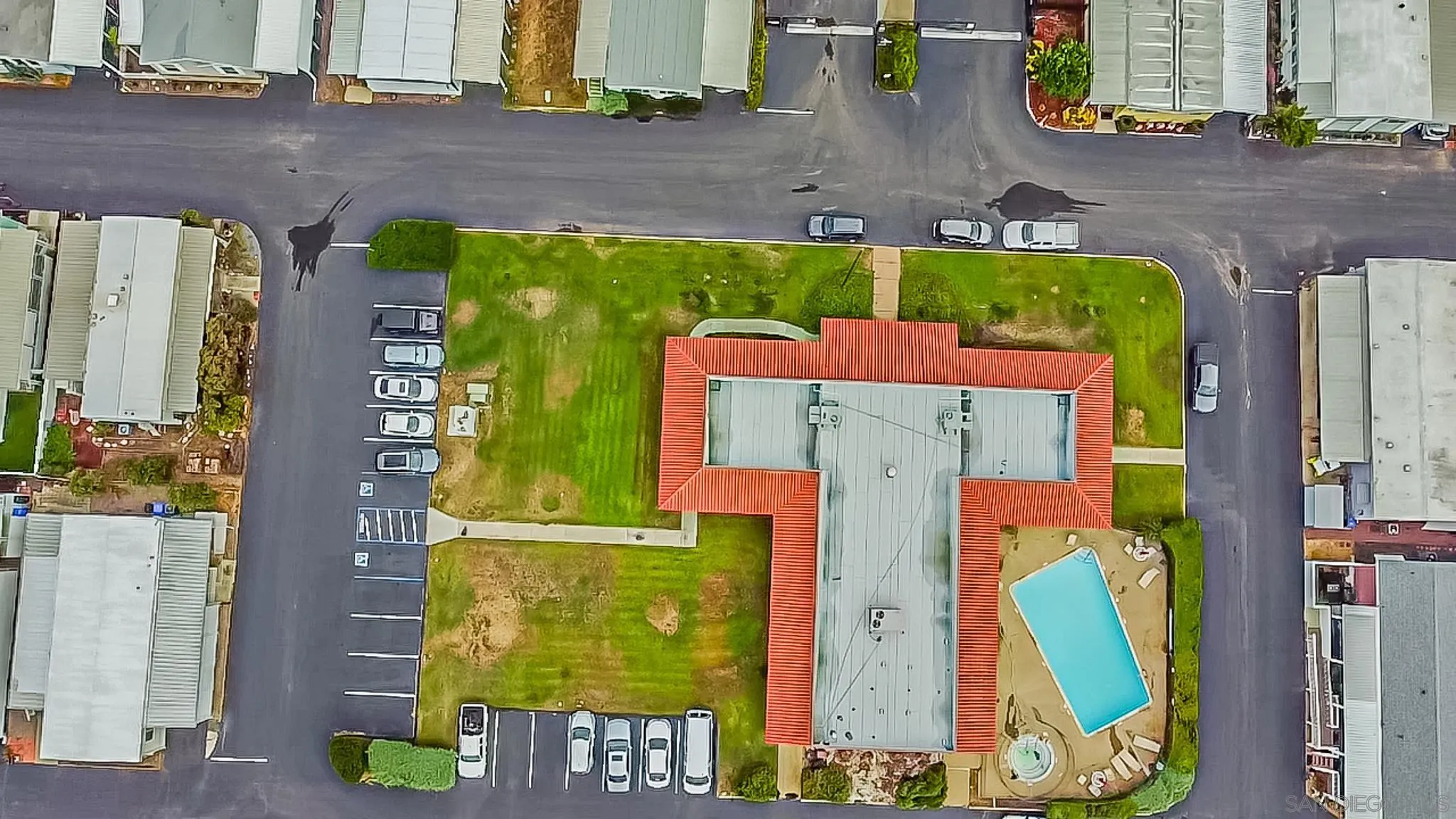 11949 Riverside Drive, Unit SPC 186 Lakeside, CA 92040 - Photo 30 of 40 an aerial view of a house with a swimming pool