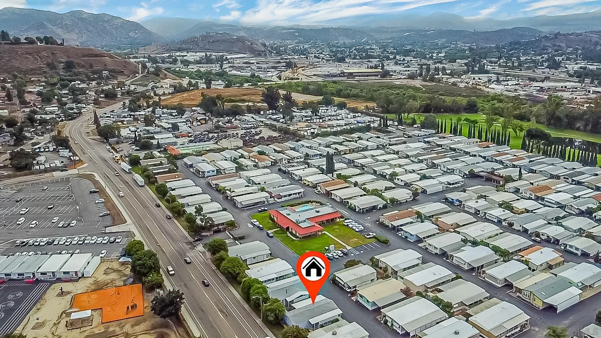 11949 Riverside Drive, Unit SPC 186 Lakeside, CA 92040 - Photo 36 of 40 an aerial view of residential houses with outdoor space