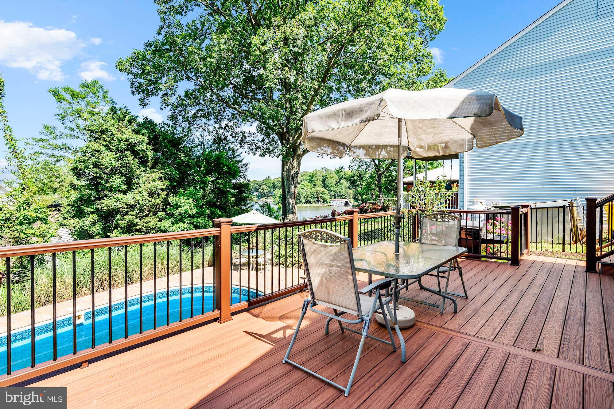 3069 Riverview Road Riva, MD 21140 - Photo 31 of 38 a view of a chairs with a table and chairs under an umbrella