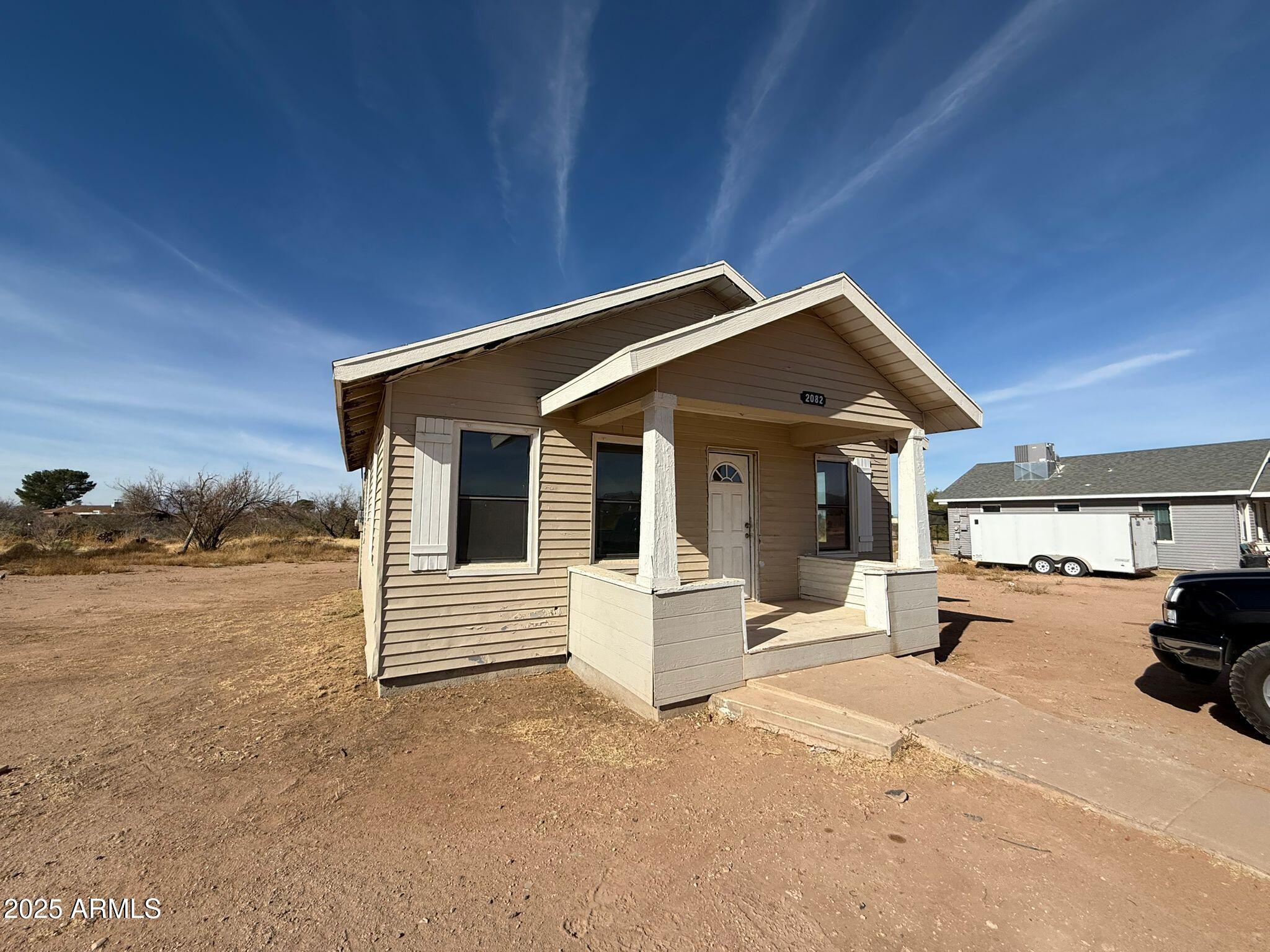 a view of a house with a outdoor space