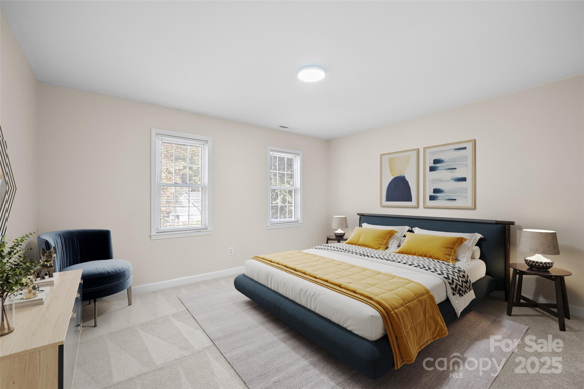 3024 Cross Tie Lane Matthews, NC 28105 - Photo 10 of 30 a bedroom with a bed and a couch