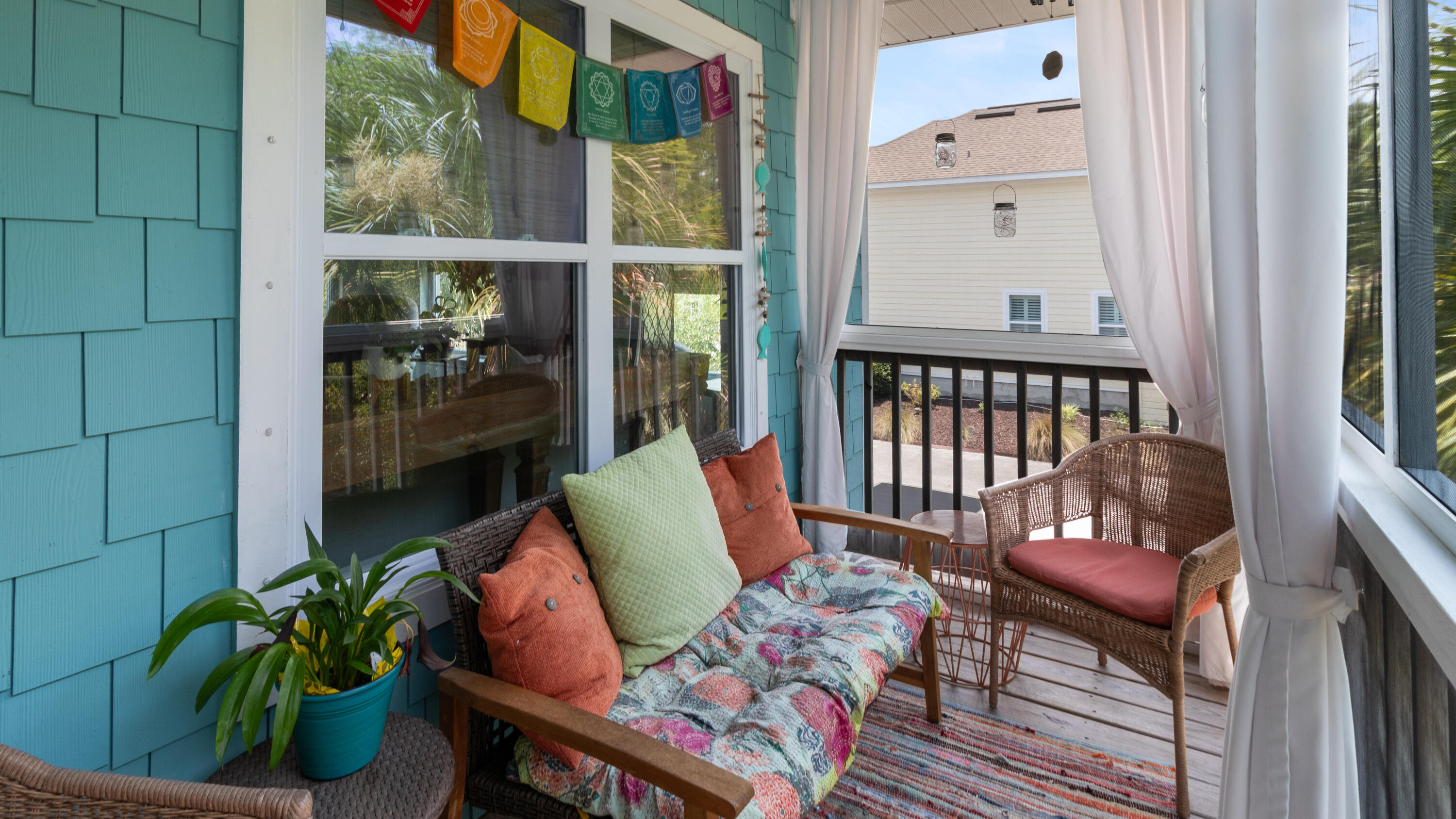 146 Sandpine Loop Inlet Beach, FL 32461 - Photo 6 of 50 a balcony with furniture and a potted plant