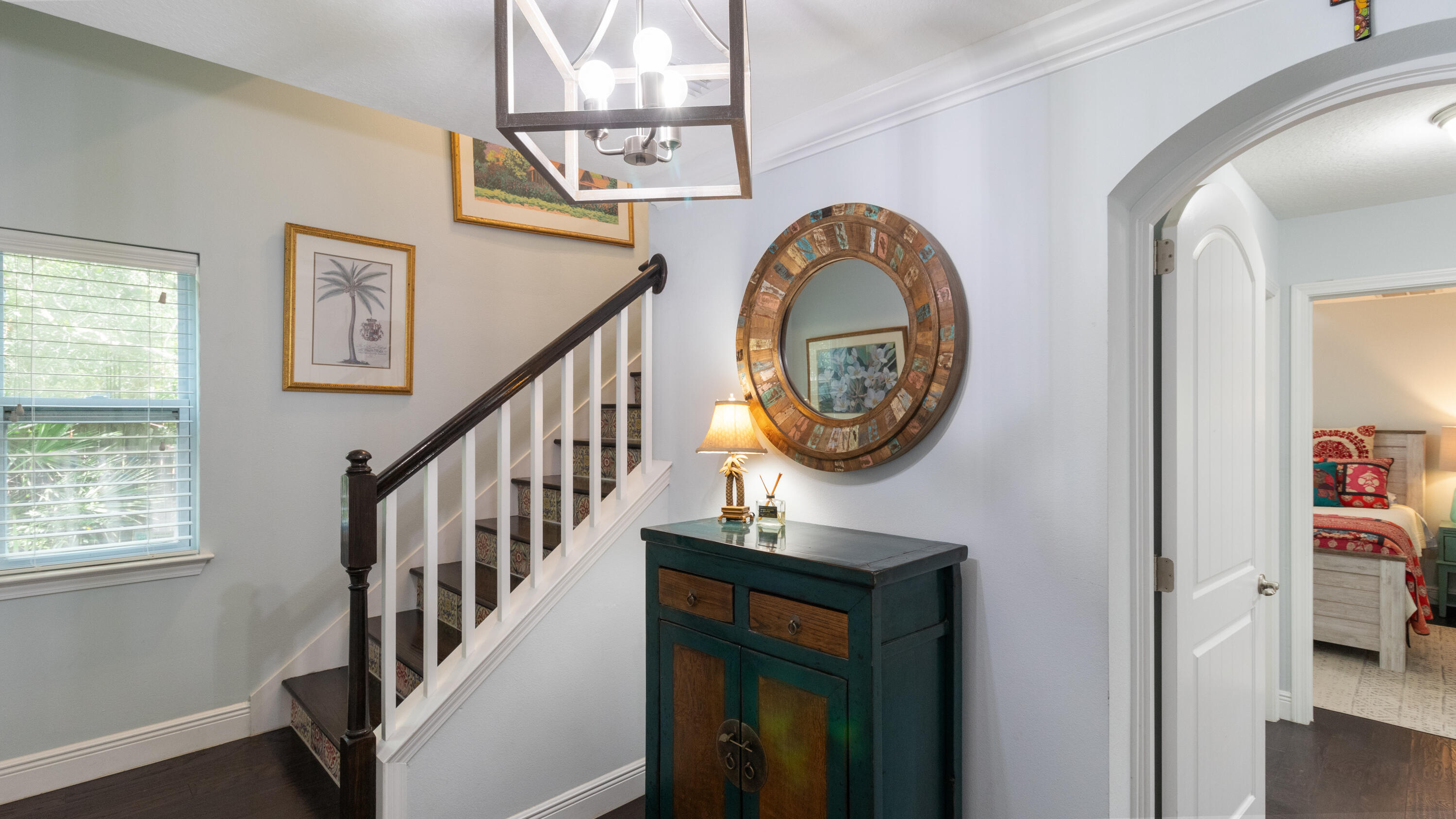 146 Sandpine Loop Inlet Beach, FL 32461 - Photo 8 of 50 a view of a hallway with entryway wooden floor and front door