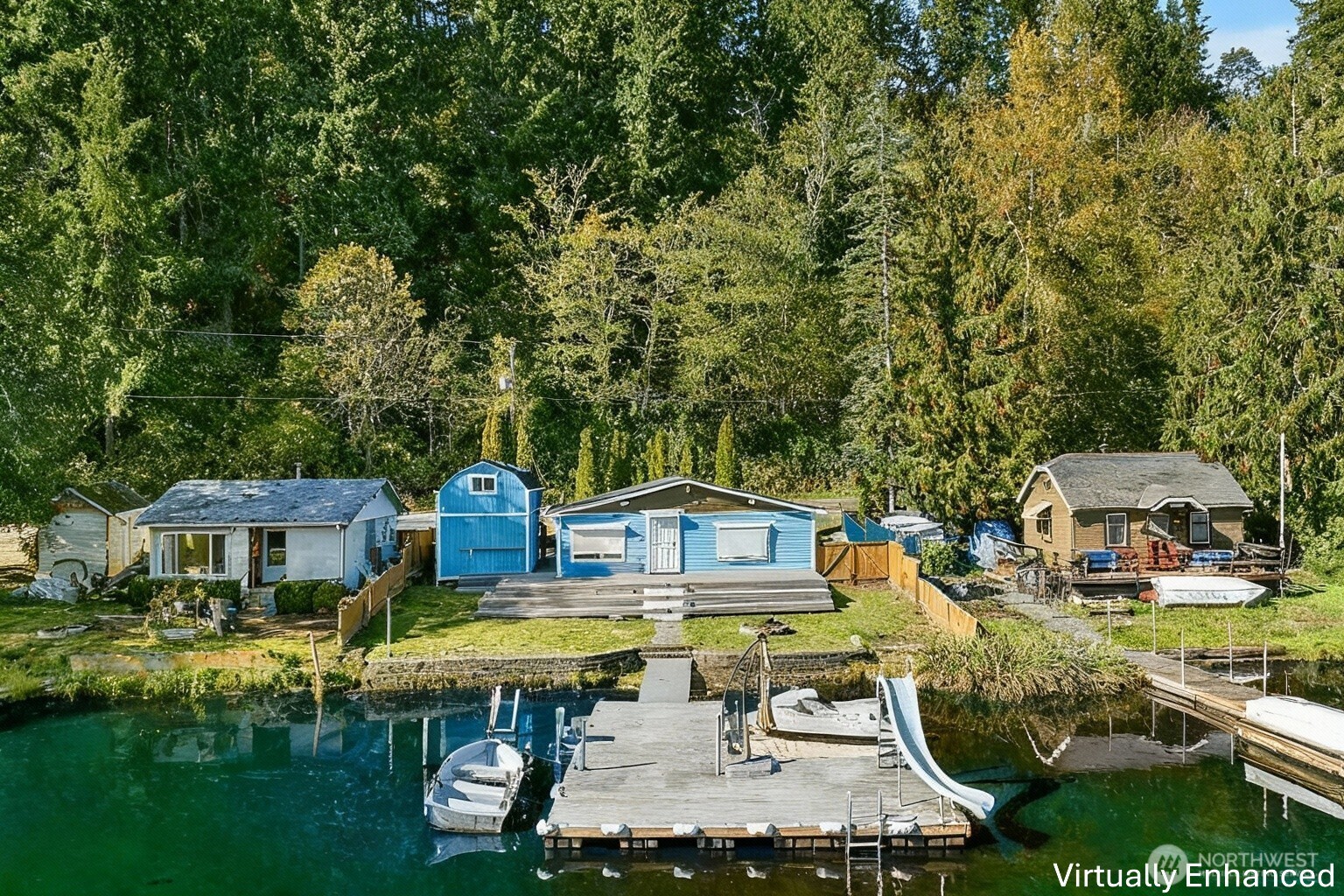 39217 Orville Road East Eatonville, WA 98328 - Photo 23 of 29 a aerial view of a house with swimming pool garden and patio