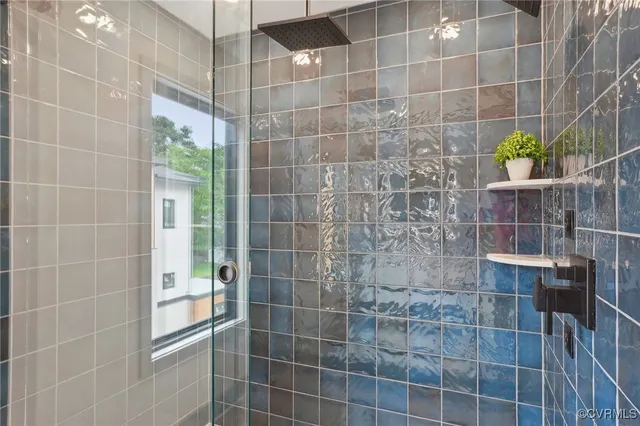 a view of that has two painting on the wall