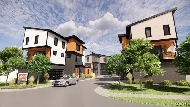 a house view with a garden space