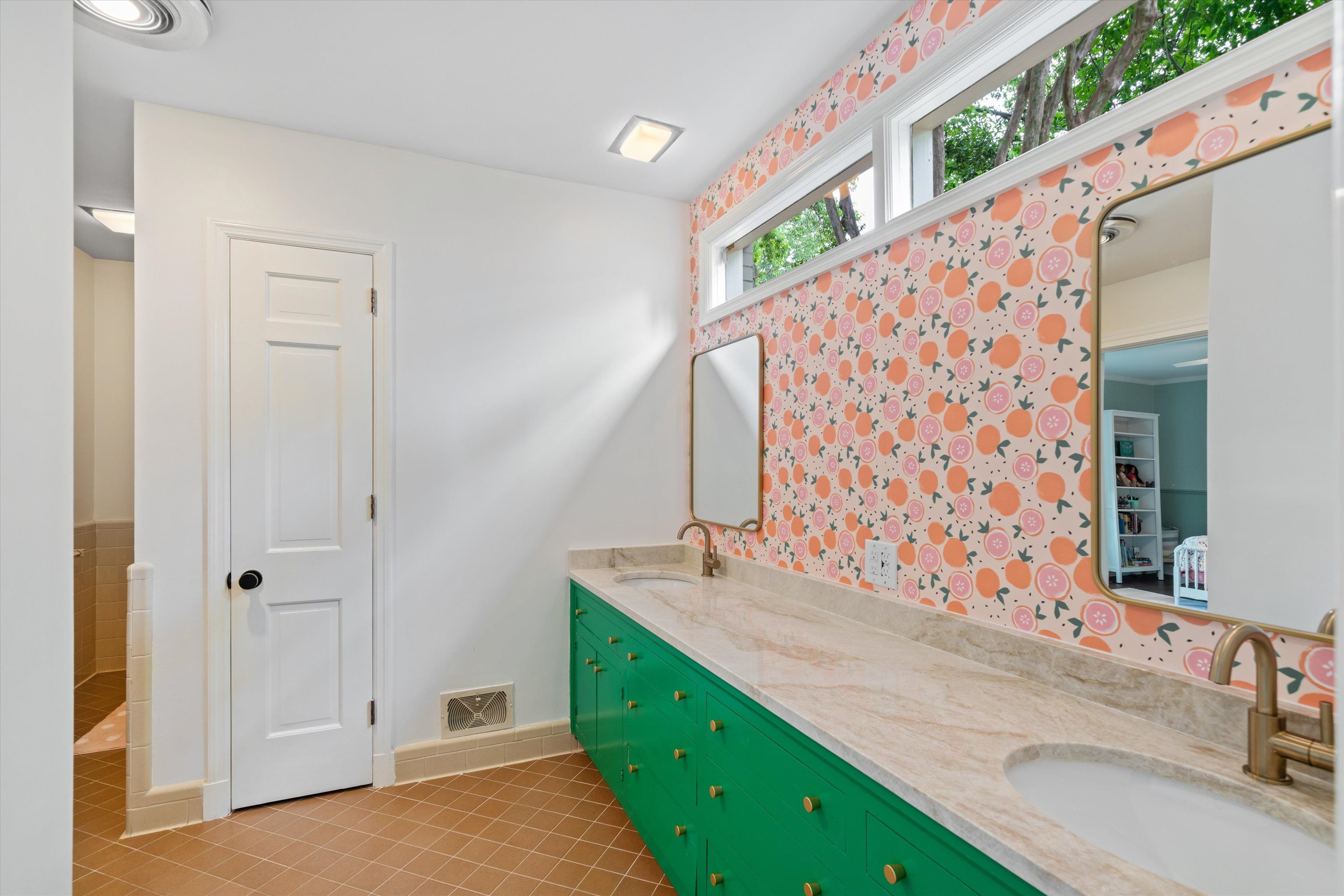 4391 Barfield Road Memphis, TN 38117 - Photo 13 of 25 a bathroom with a granite countertop sink and a mirror