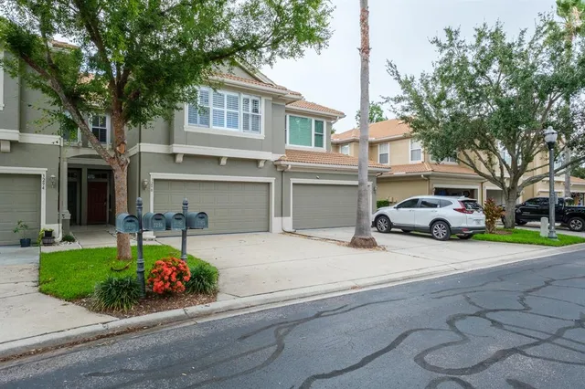 a view of a house with a patio