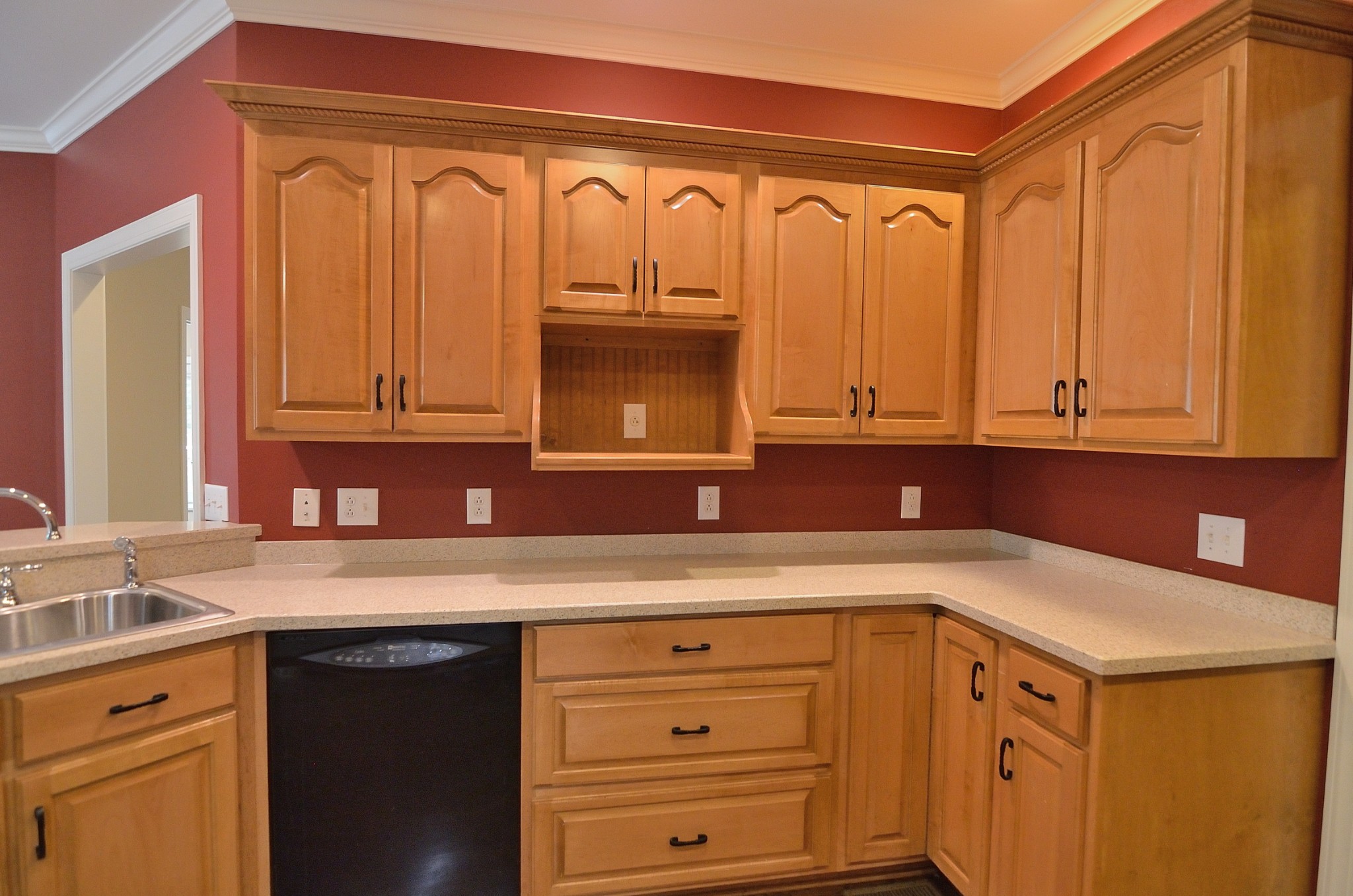 2600 Derby Run Road Springfield, TN 37172 - Photo 27 of 57 a kitchen with stainless steel appliances granite countertop a sink and dishwasher with wooden cabinets