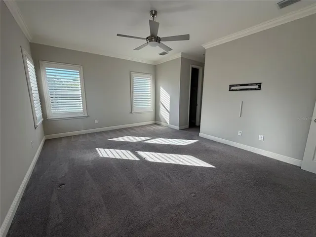 a view of a room with a window