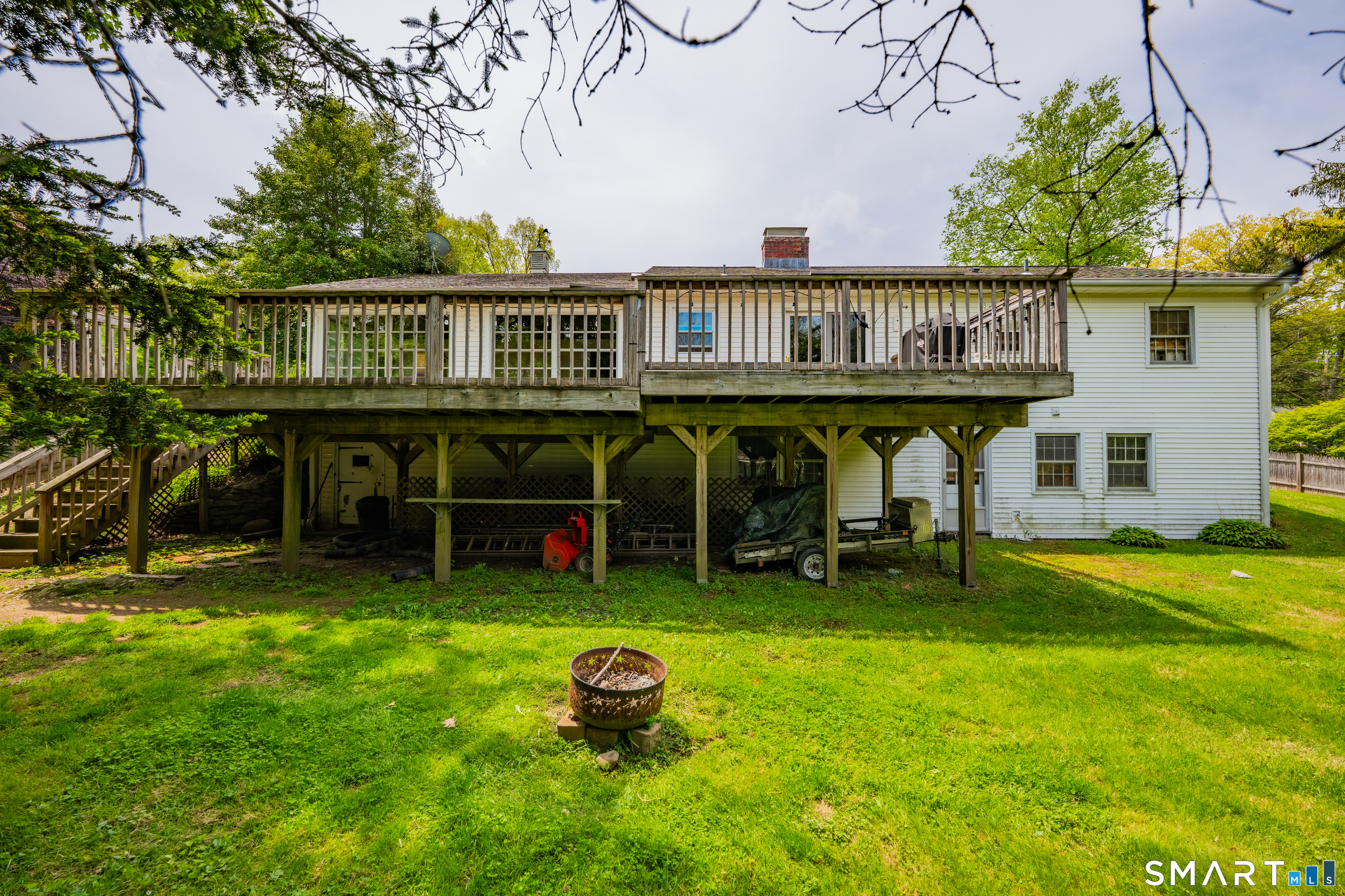 85 Timothy Road Naugatuck, CT 06770 - Photo 27 of 30 an outdoor view of house with swimming pool and furniture