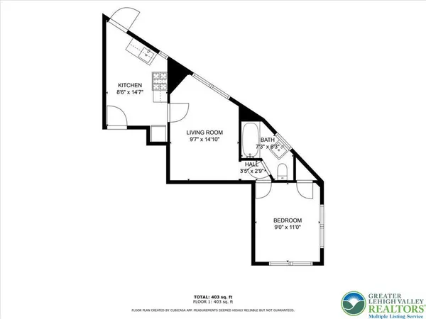 $1,200 | 147 North 9th Street, Unit 1, Stroudsburg, PA 18360