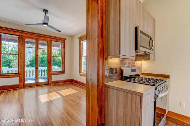 a view of kitchen and utility room