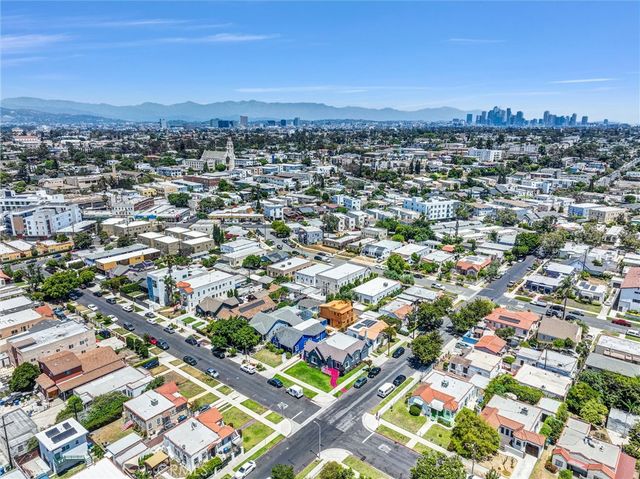 an aerial view of a city