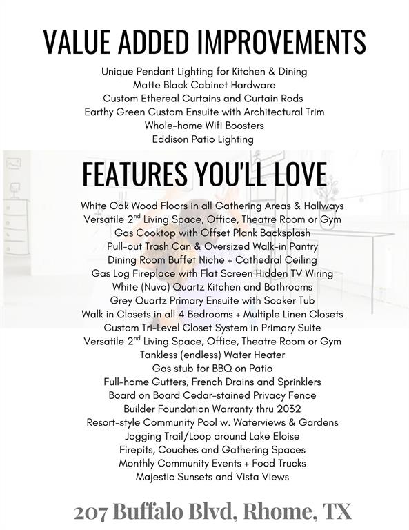 207 Buffalo Boulevard Rhome, TX 76078 - Photo 31 of 40 Improvements and Features as a former American Legend showpiece.