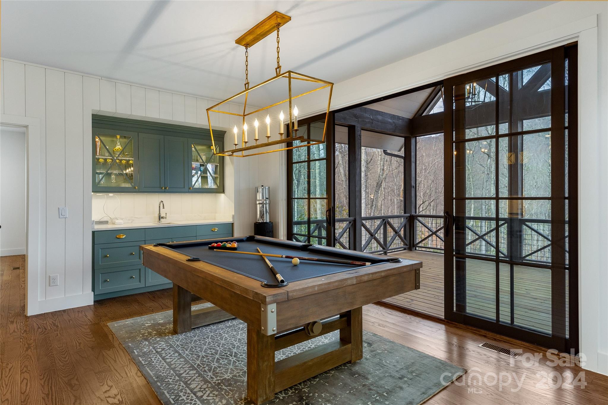 510 Boiling Springs Road Sapphire, NC 28774 - Photo 19 of 48 a room with pool table and windows