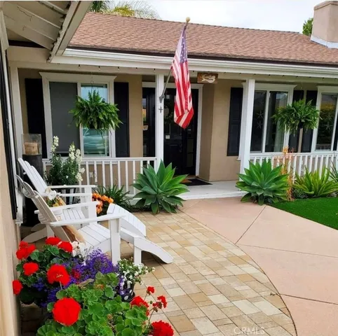 a front view of a house