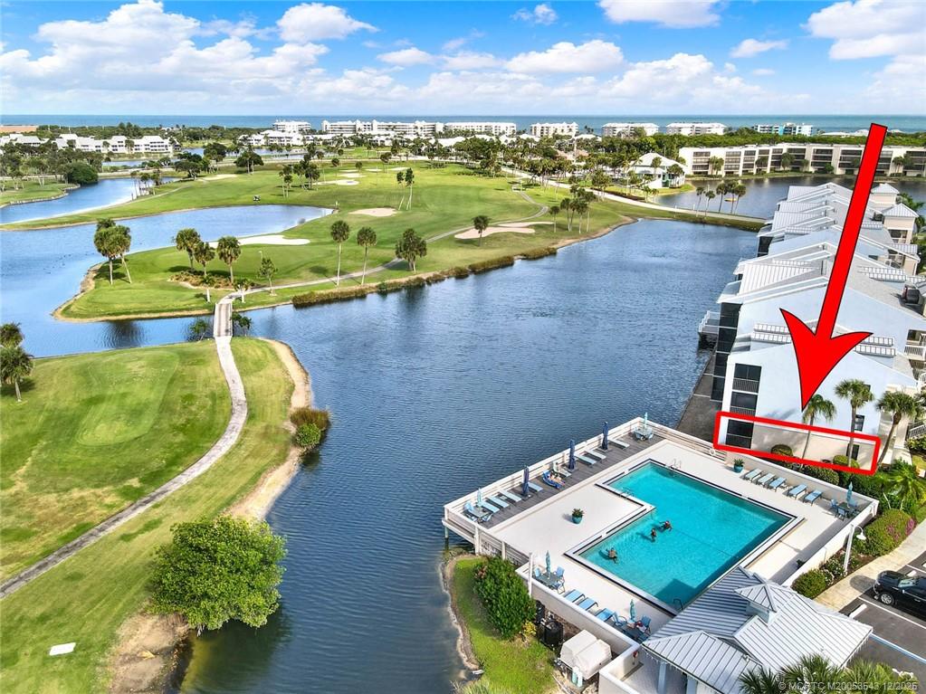 40 Northeast Plantation Road, Unit 101 Stuart, FL 34996 - Photo 32 of 37 an aerial view of a house with a ocean view