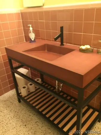 a bathroom with a sink