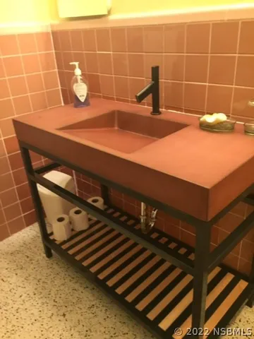 a bathroom with a sink