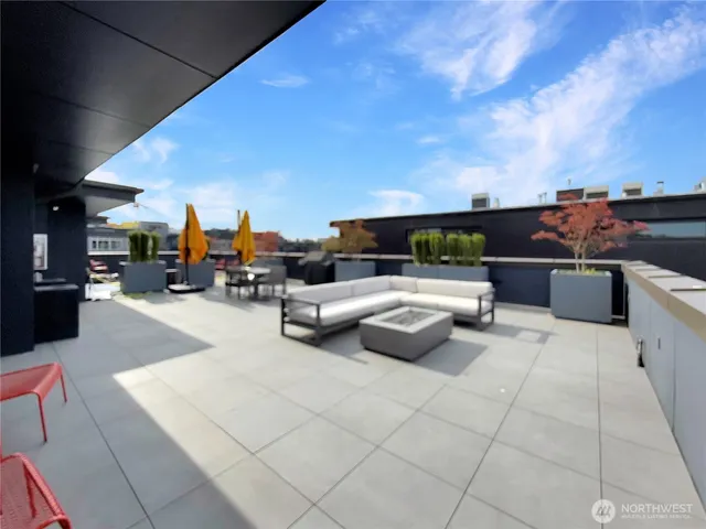 a view of a city from a balcony