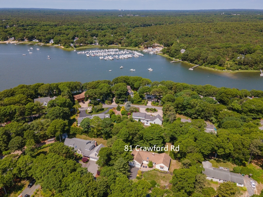 81 Crawford Road Barnstable, MA 02635 - Photo 3 of 42 an aerial view of ocean and residential houses with outdoor space