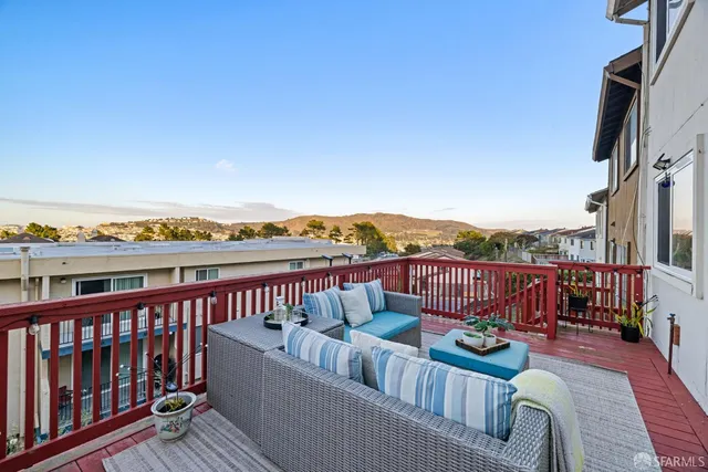 a view of a city with mountain