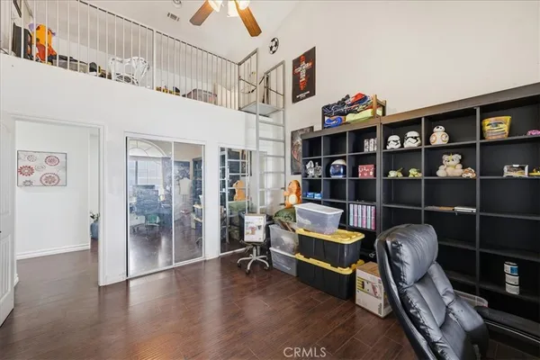 a living room with lots of furniture