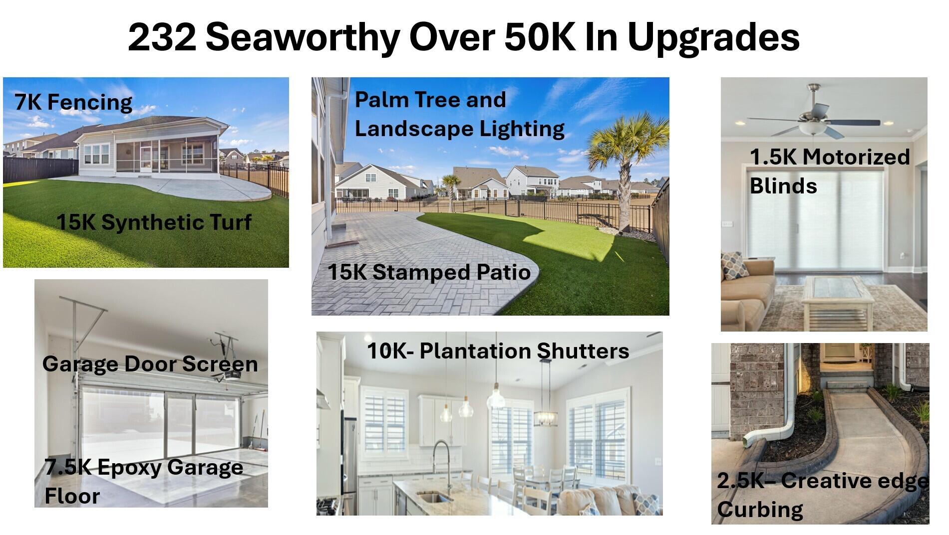 232 Seaworthy Street Summerville, SC 29486 - Photo 3 of 52 Screenshot 2026-01-04 151625_Upgrades