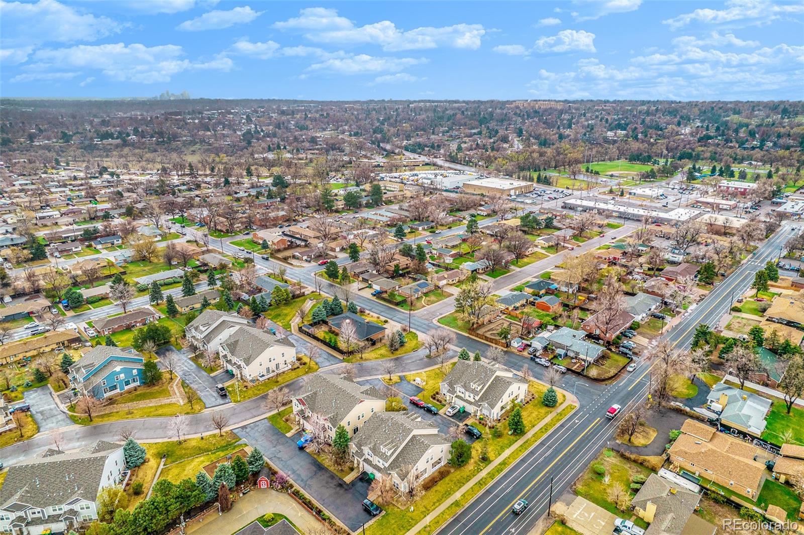 4623 Flower Street Wheat Ridge, CO 80033 - Photo 22 of 23 an aerial view of residential houses with outdoor space