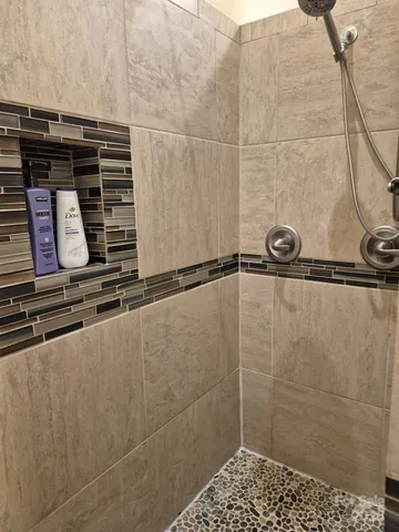 a close view of shower