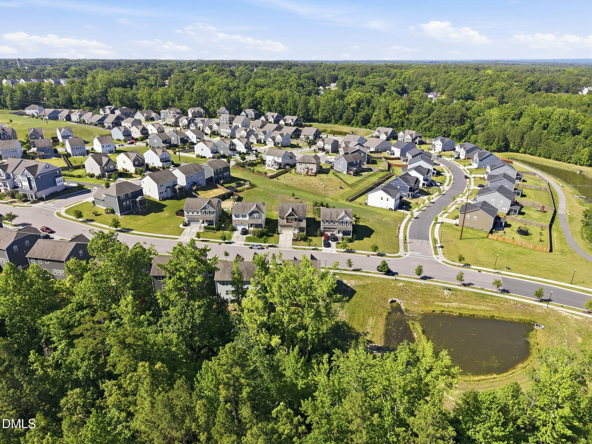 1808 Austin Rdg Parkway Wake Forest, NC 27587 - Photo 47 of 57 an aerial view of residential houses with outdoor space and trees all around