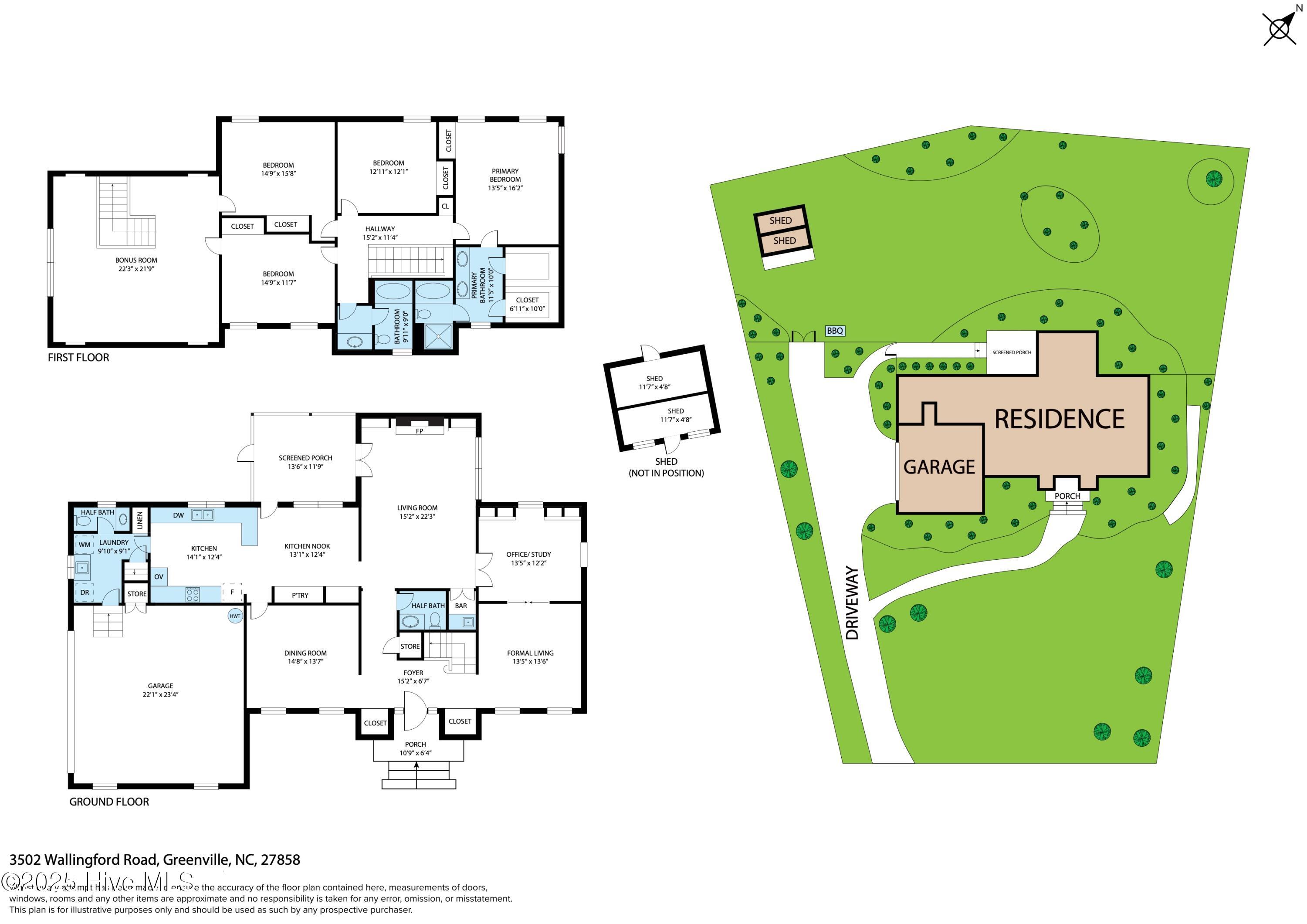 3502 Wallingford Road Greenville, NC 27858 - Photo 67 of 67 Floor Plan & Site Map