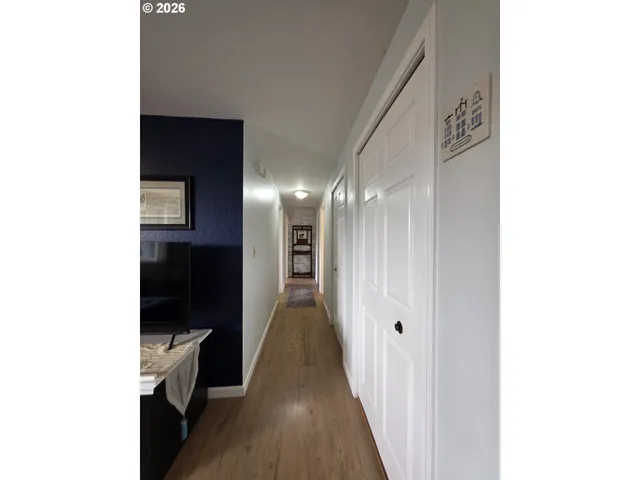 a view of hallway with stairs