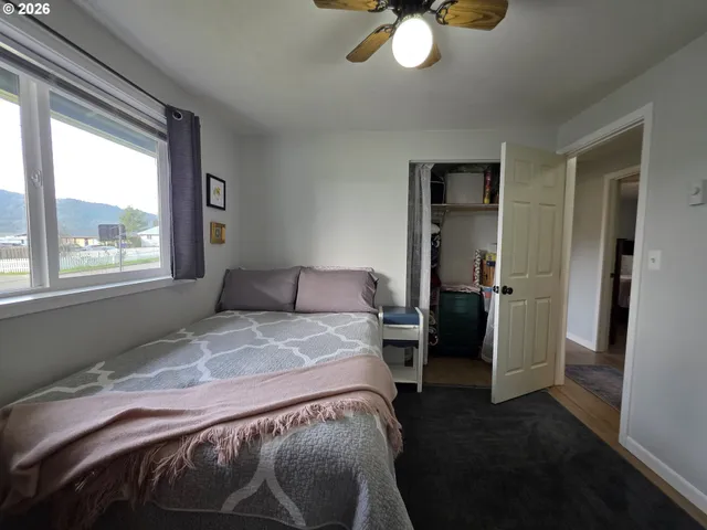 a workspace with furniture and window