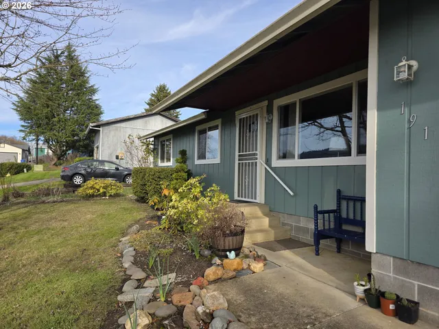 a view of a house with a patio