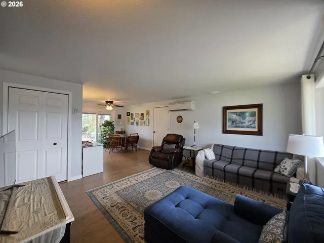 a living room with furniture and a couch