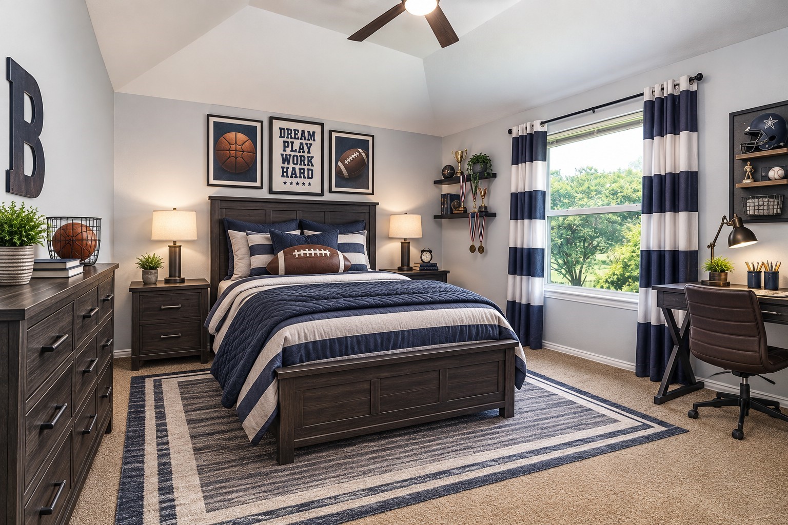 5914 Oakmoss Trail Spring, TX 77379 - Photo 20 of 44 This secondary bedroom, full of character like the rest, is bathed in a beautiful tree view overlooking the neighborhood greenspace. (Virtually Staged)