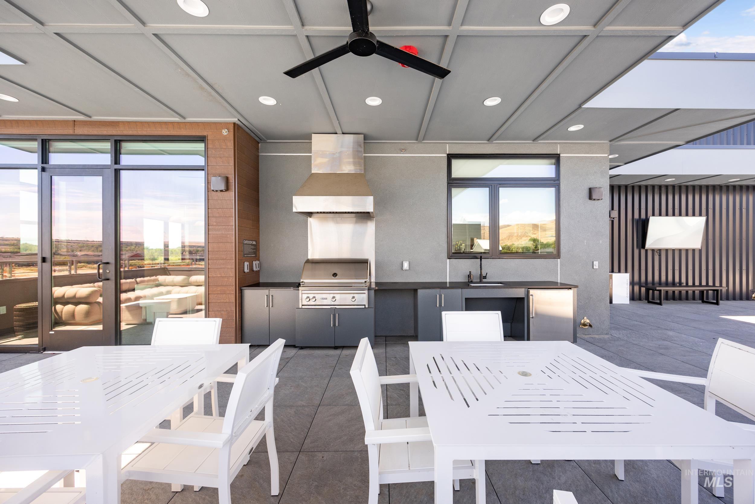 4340 East Haystack Street, Unit 102 Boise, ID 83716 - Photo 29 of 50 Dining space with a ceiling fan and recessed lighting