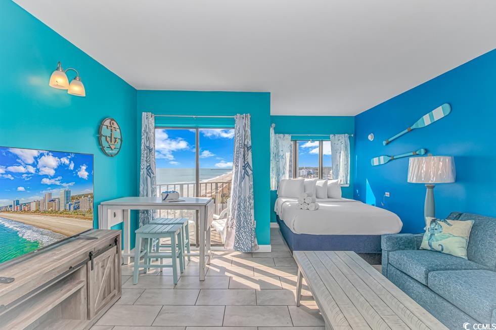 1605 South Ocean Boulevard, Unit 705 Myrtle Beach, SC 29577 - Photo 5 of 38 Living area with light tile patterned floors