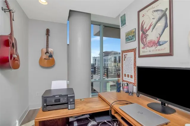 a view of a lake and a city