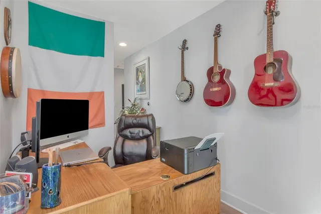 a view of a lake and a city