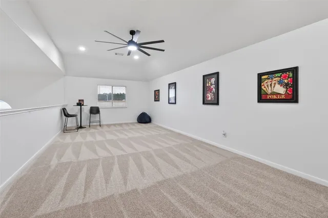 a view of a bedroom with a large bed