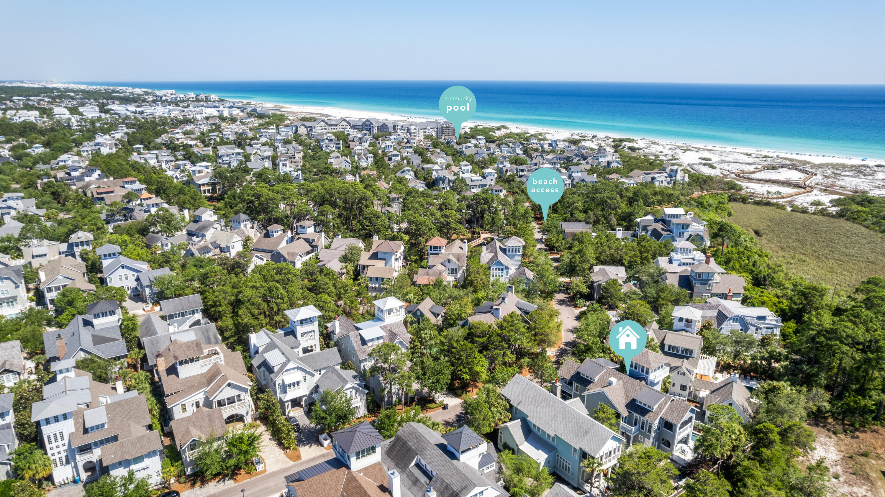148 Coopersmith Lane Inlet Beach, FL 32461 - Photo 2 of 82 Aerial to Beach & Community Pool