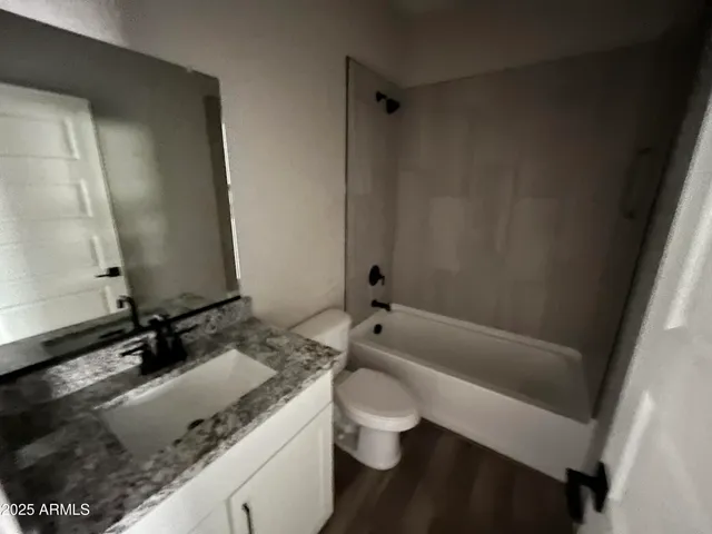 a view of a small space with a window