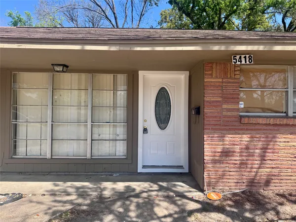 a view of a wooden door