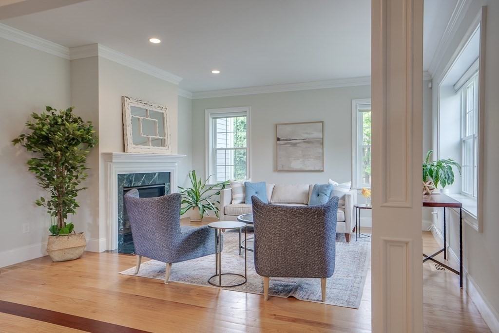 427 Davis Road Bedford, MA 01730 - Photo 18 of 42 a view of a dining room with furniture window and wooden floor