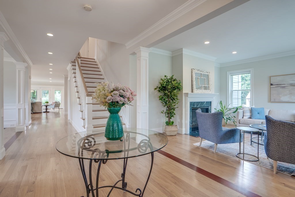 427 Davis Road Bedford, MA 01730 - Photo 20 of 42 a view of a dining room with furniture window and wooden floor