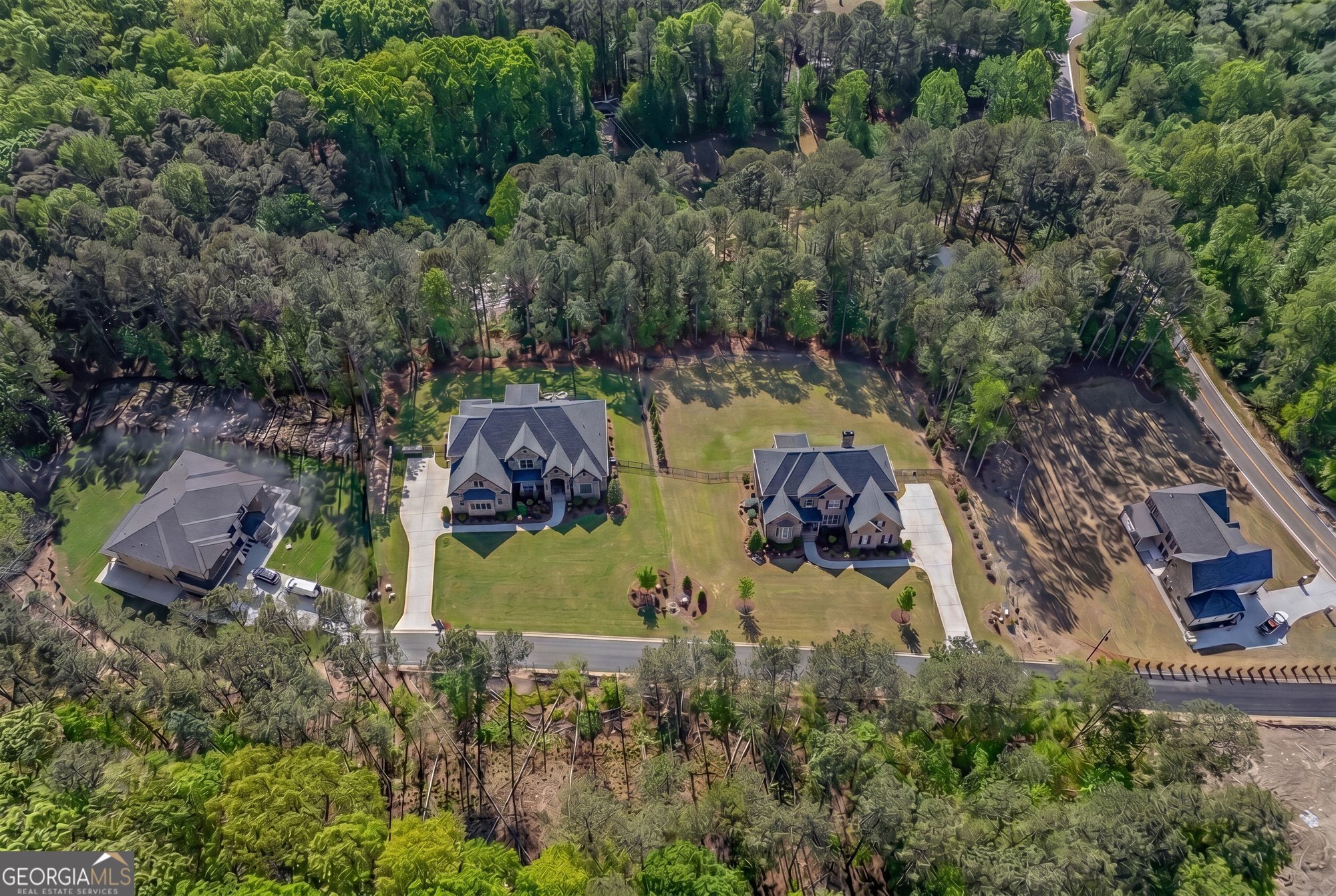 1559 Whitley Road Dacula, GA 30019 - Photo 7 of 33 an aerial view of residential house with outdoor space and swimming pool
